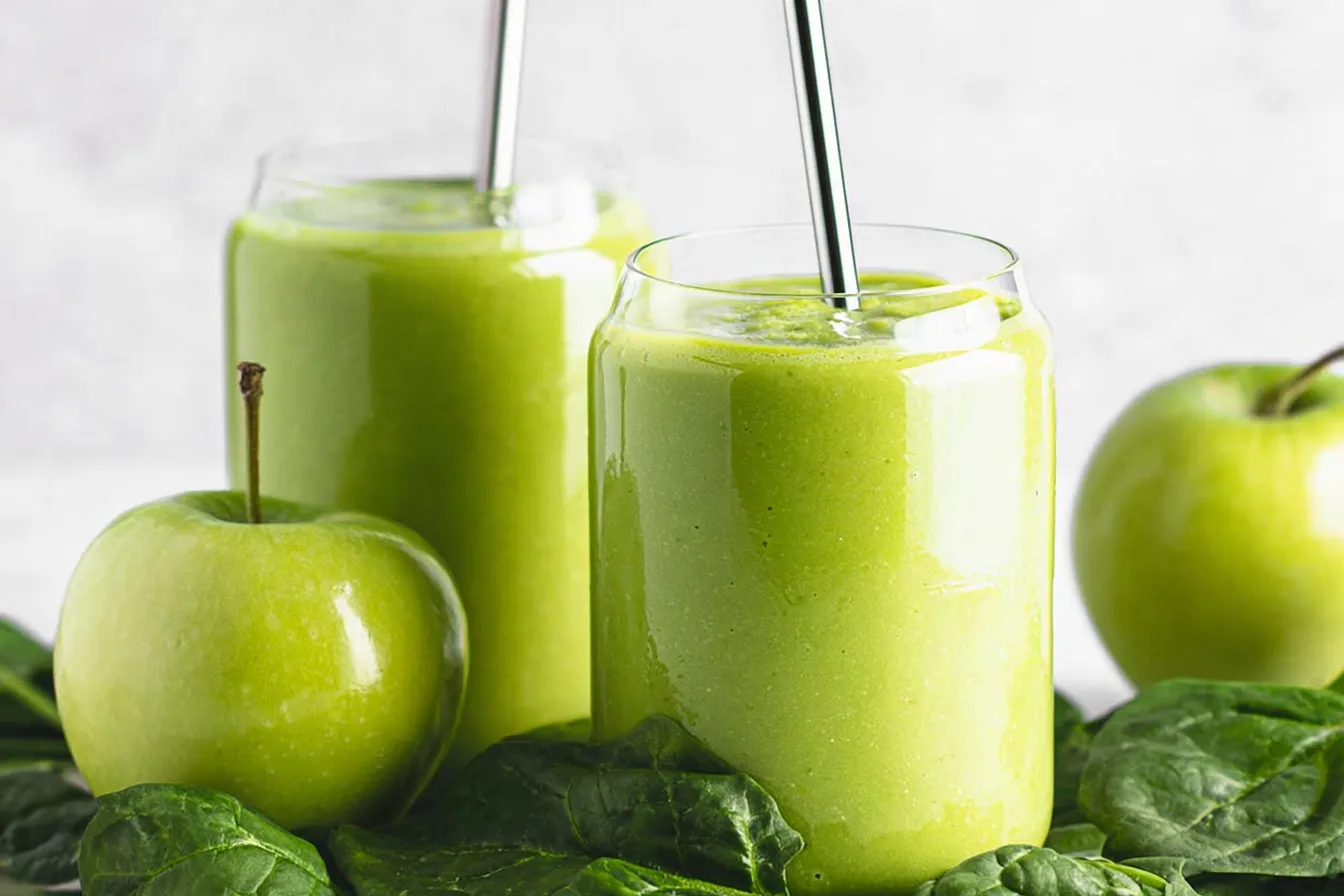 Spinach Green Apple Smoothie Ready to Sip