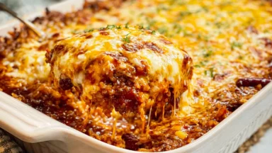 Delicious Taco Rice Casserole Ready to Serve