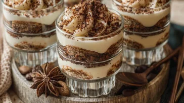 Tiramisu Cups: Elegant Individual Desserts on a Table