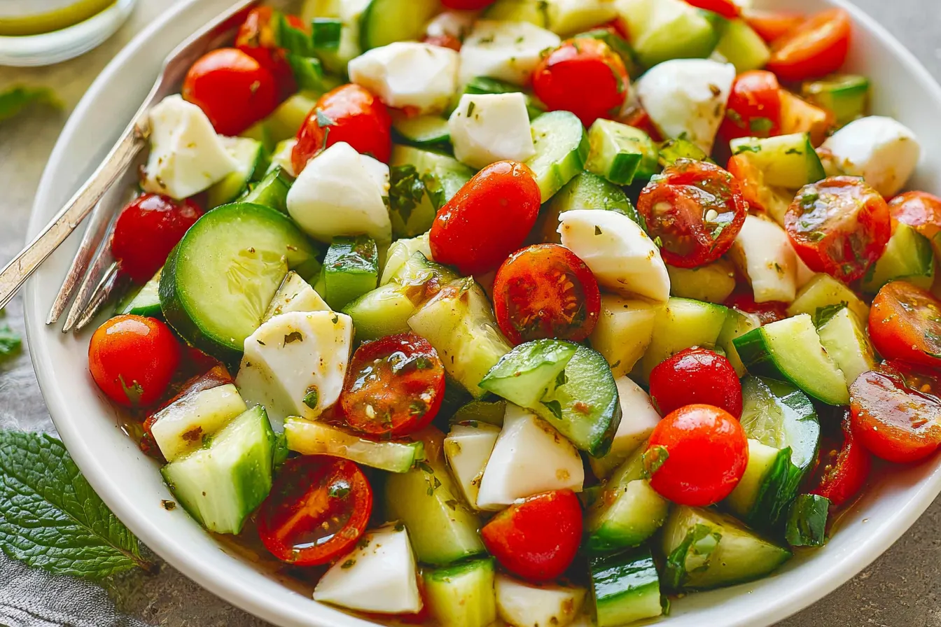 Tomato Cucumber Mozzarella Salad: A Fresh Delight Awaits 4 Tomato Cucumber Mozzarella Salad