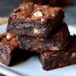 Decadent Triple Chocolate Brownies Freshly Baked