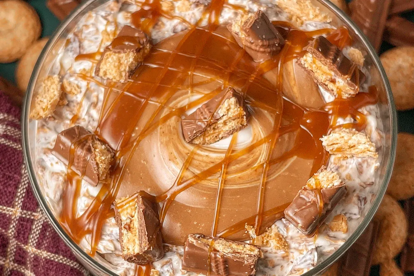 Delicious Twix Dip Ready to Serve at Your Next Party