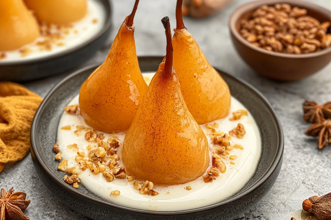 Vanilla Bourbon Poached Pears: A Luxurious Dessert Delight 4 Vanilla Bourbon Poached Pears