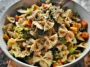 Vegan Fall Pasta Salad Garnished with Fresh Herbs
