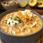 White Chicken Chili: The Comfort Food You’ll Love! 14 Bowl of White Chicken Chili Topped with Fresh Herbs
