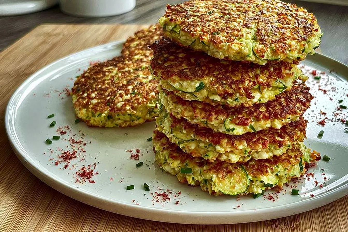 Zucchini Cottage Cheese Fritters: A Delicious Game-Changer 3 Zucchini Cottage Cheese Fritters on a Plate