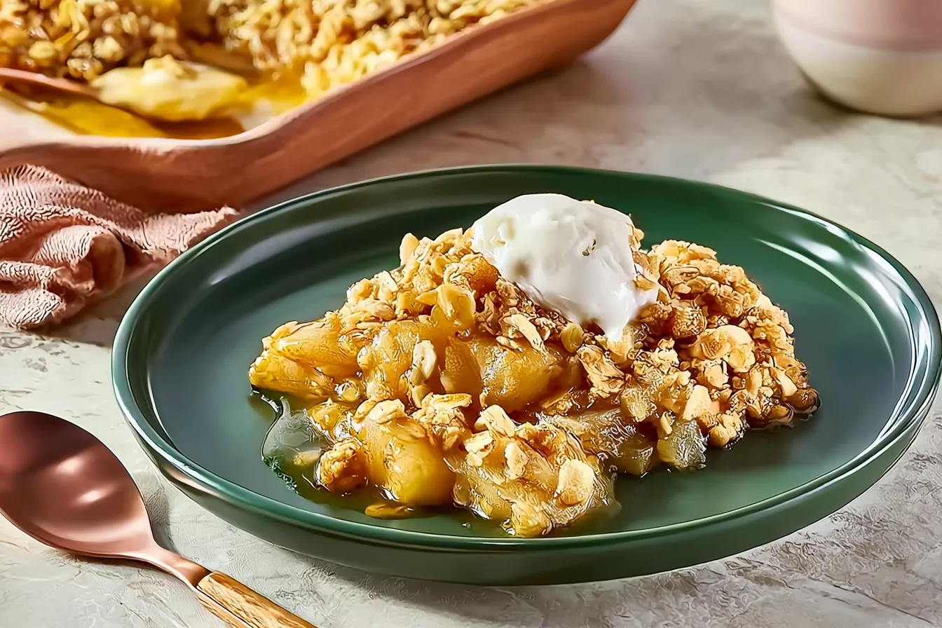 Delicious Apple and Pear Crumble Ready to Serve