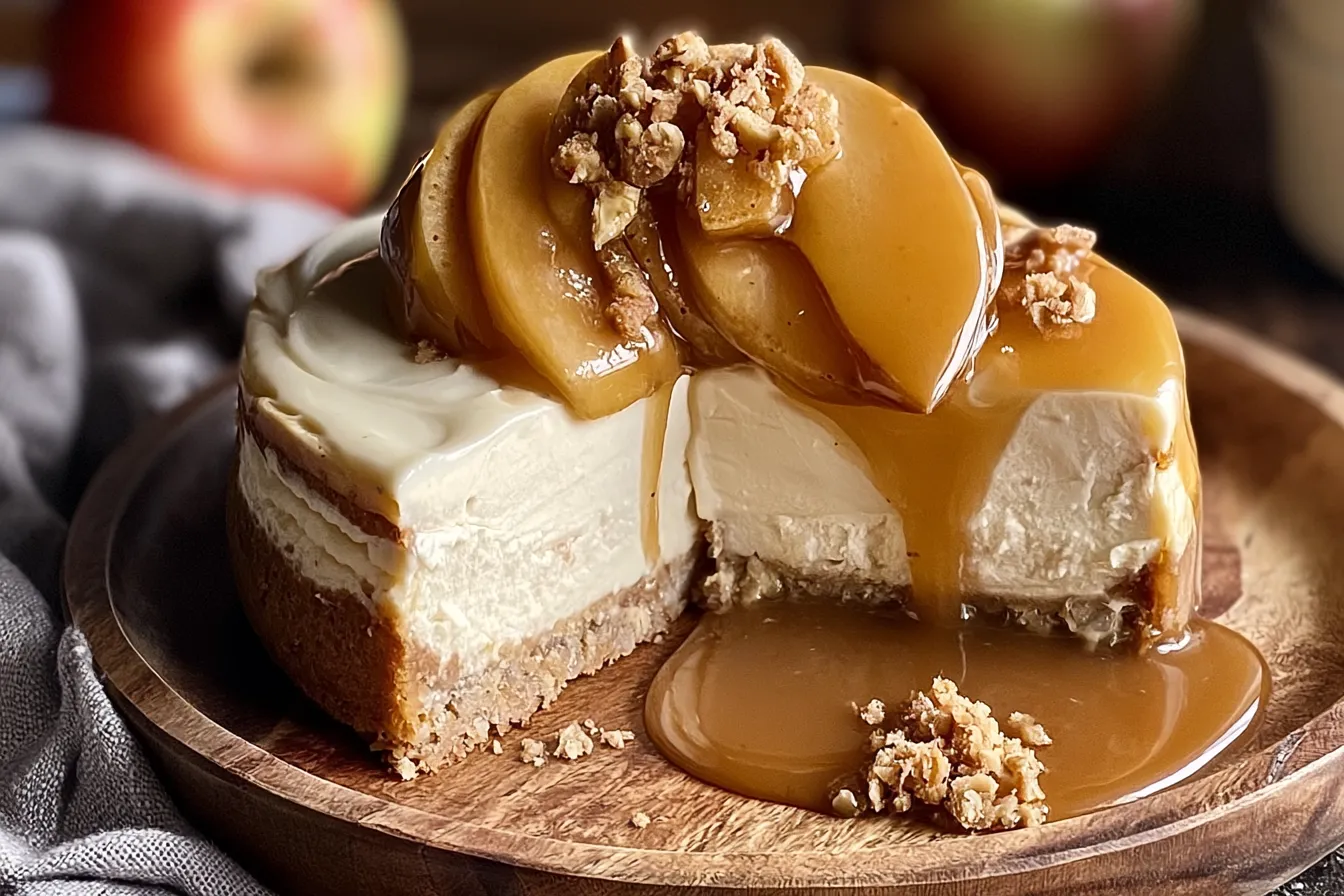 Apple Cider Cheesecake Slice