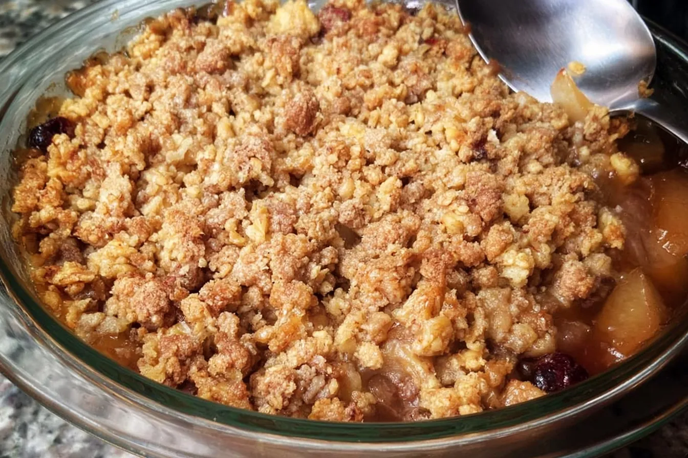Apple, Cranberry, and Pear Crisp 