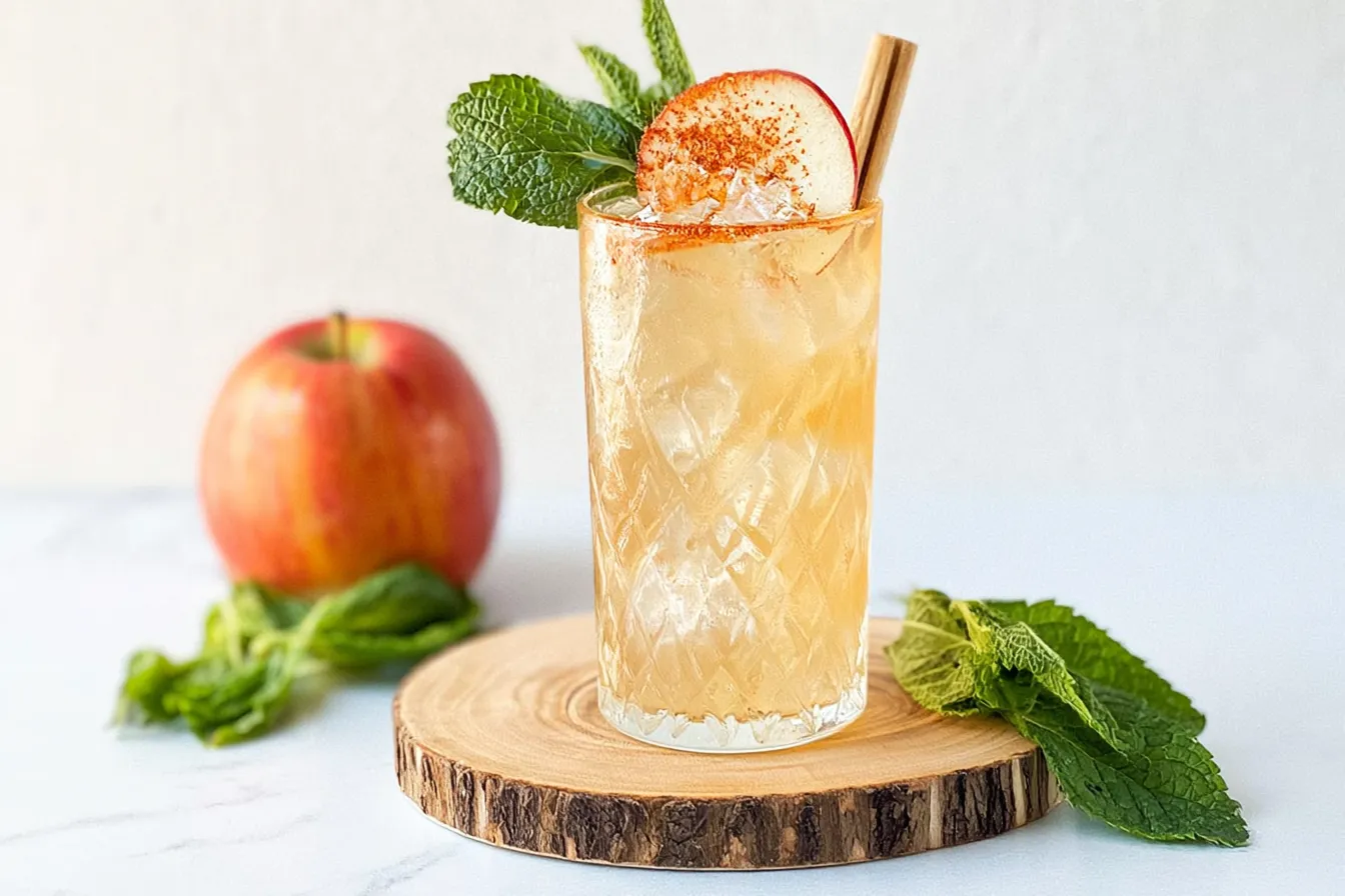 Apple Ginger Fizz For Fall - Refreshing Autumn Drink