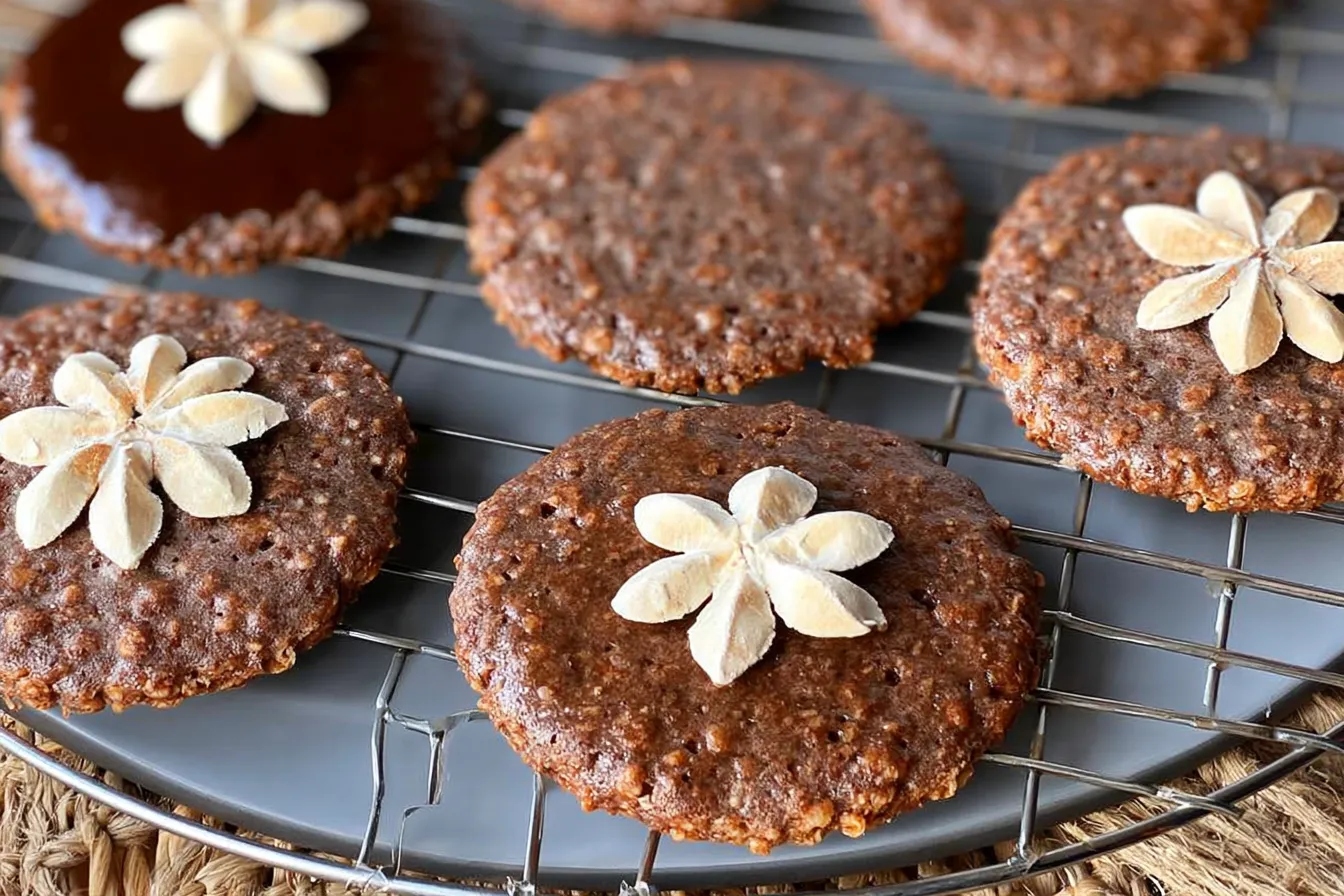 Authentic German Lebkuchen on a Festive Platter