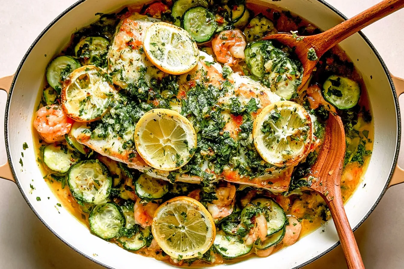 Baked Cod With Herbed-Lemon Butter Dish