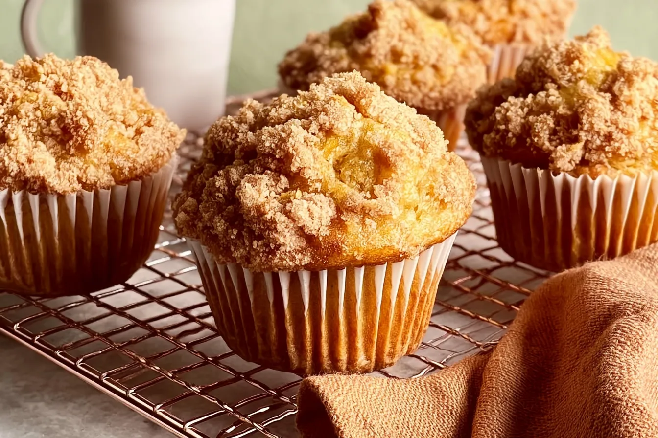 Delicious Banana Crumb Muffins Fresh Out of the Oven