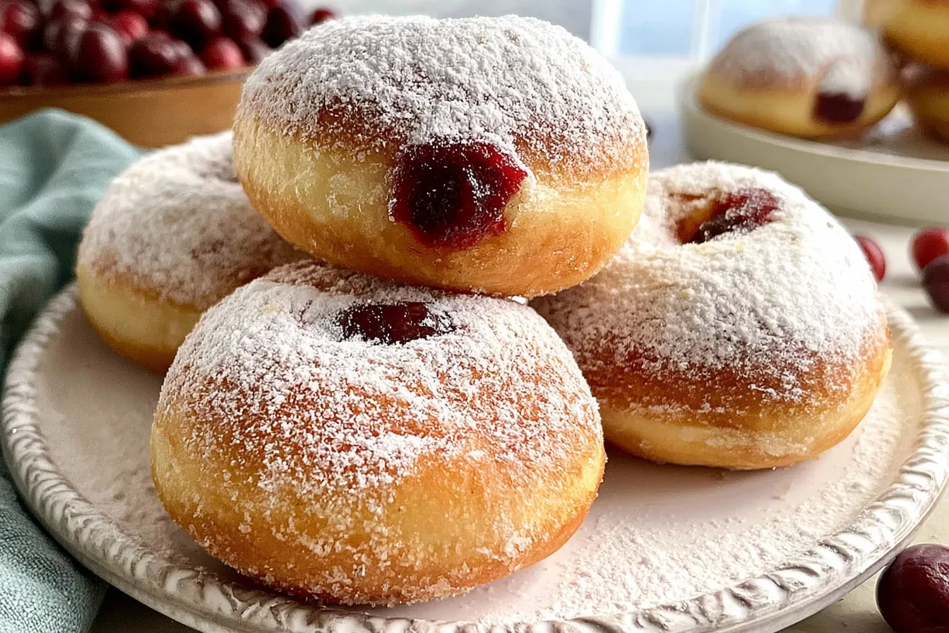Homemade Berliner (German Donuts) Ready to Serve