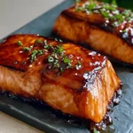 Brown Sugar Glazed Salmon Ready to Serve