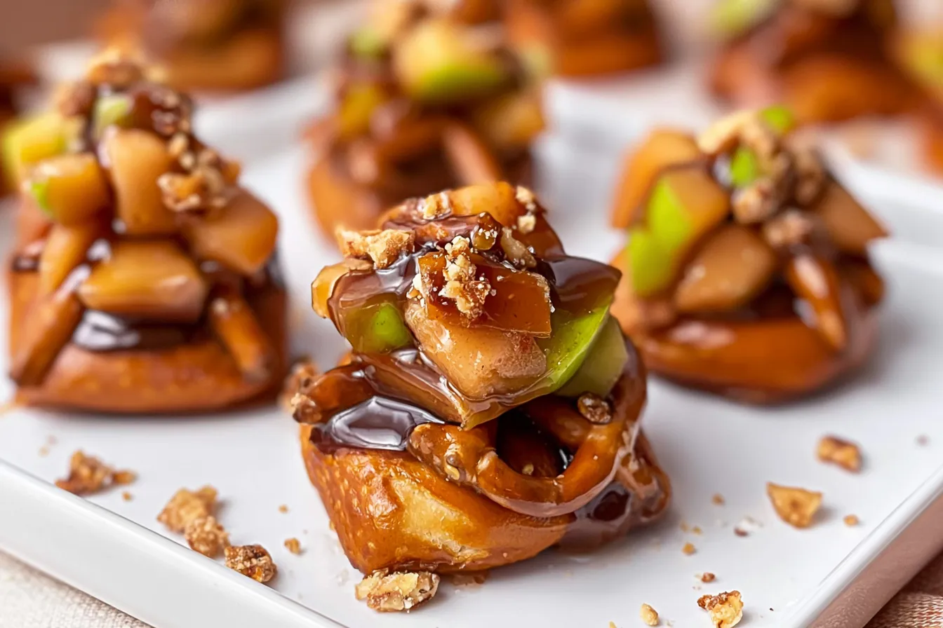 Caramel Apple Pretzel Bites That You'll Love! 4 Caramel Apple Pretzel Bites