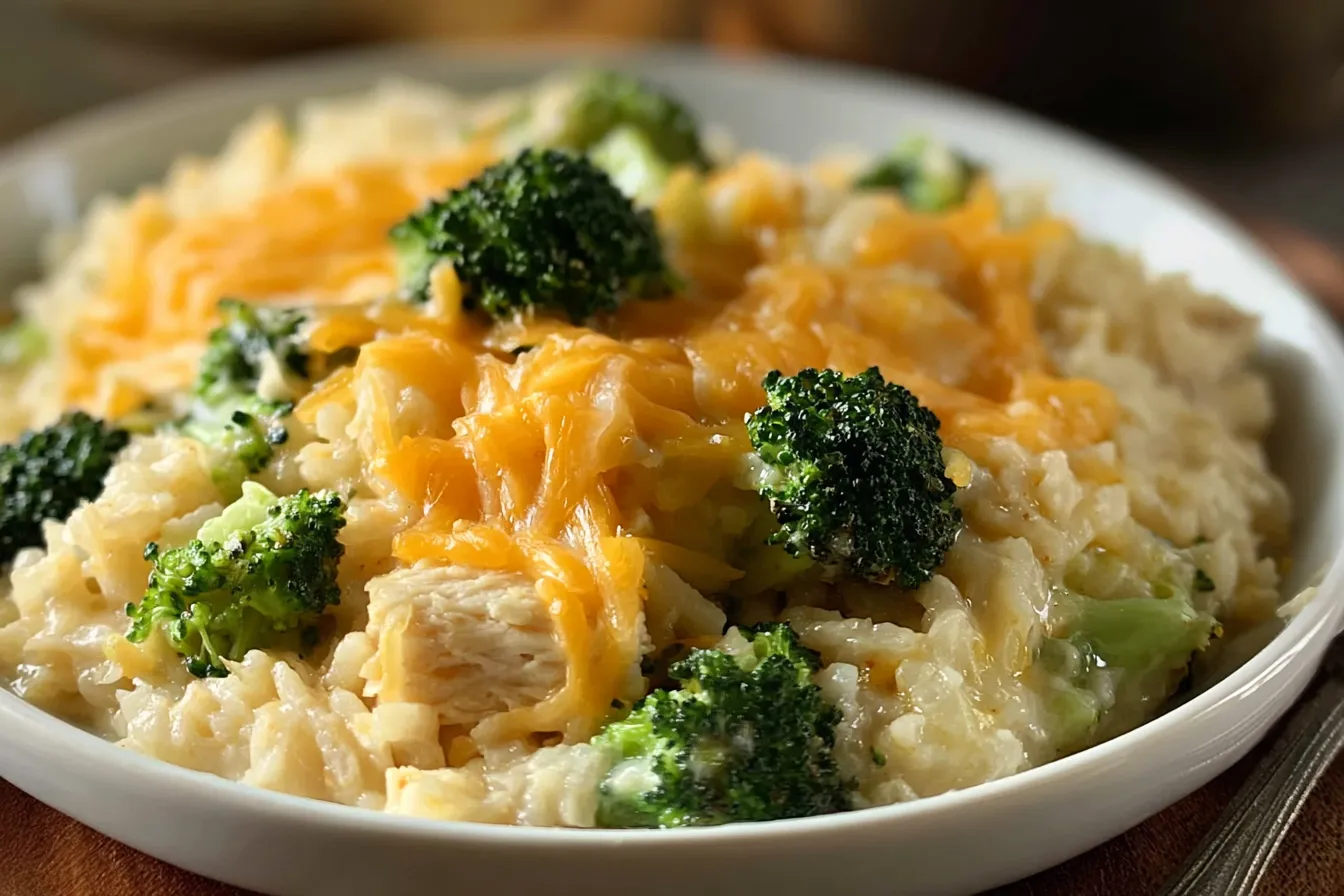 Cheddar Chicken Broccoli Bake Fresh Out of the Oven