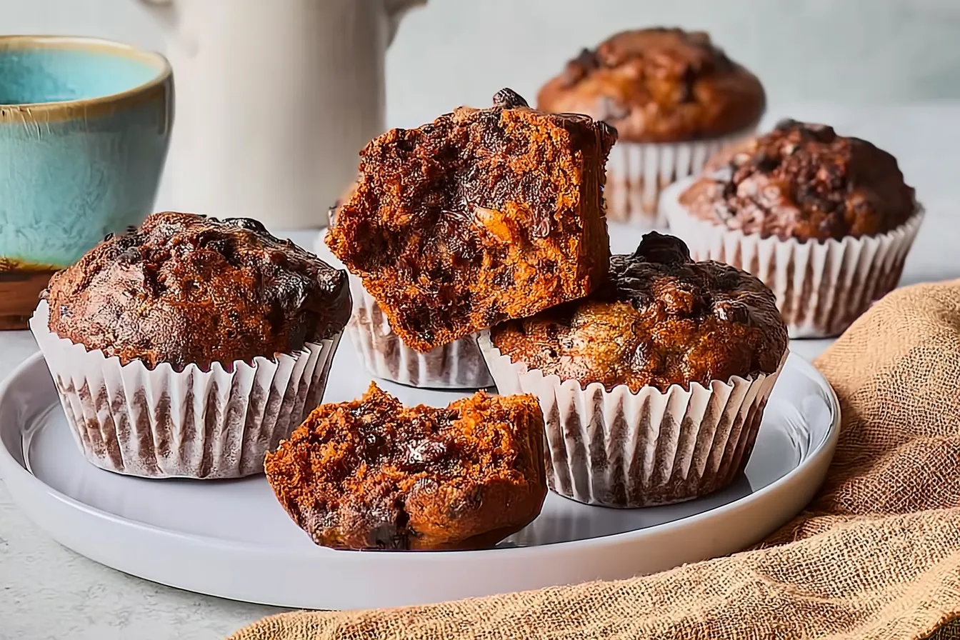 Delicious Chocolate Banana Muffins Fresh Out of the Oven
