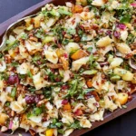 Colorful Chopped Fall Pasta Salad Served in a Bowl