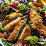 Cornmeal Crusted Chicken Salad Served in Bowl