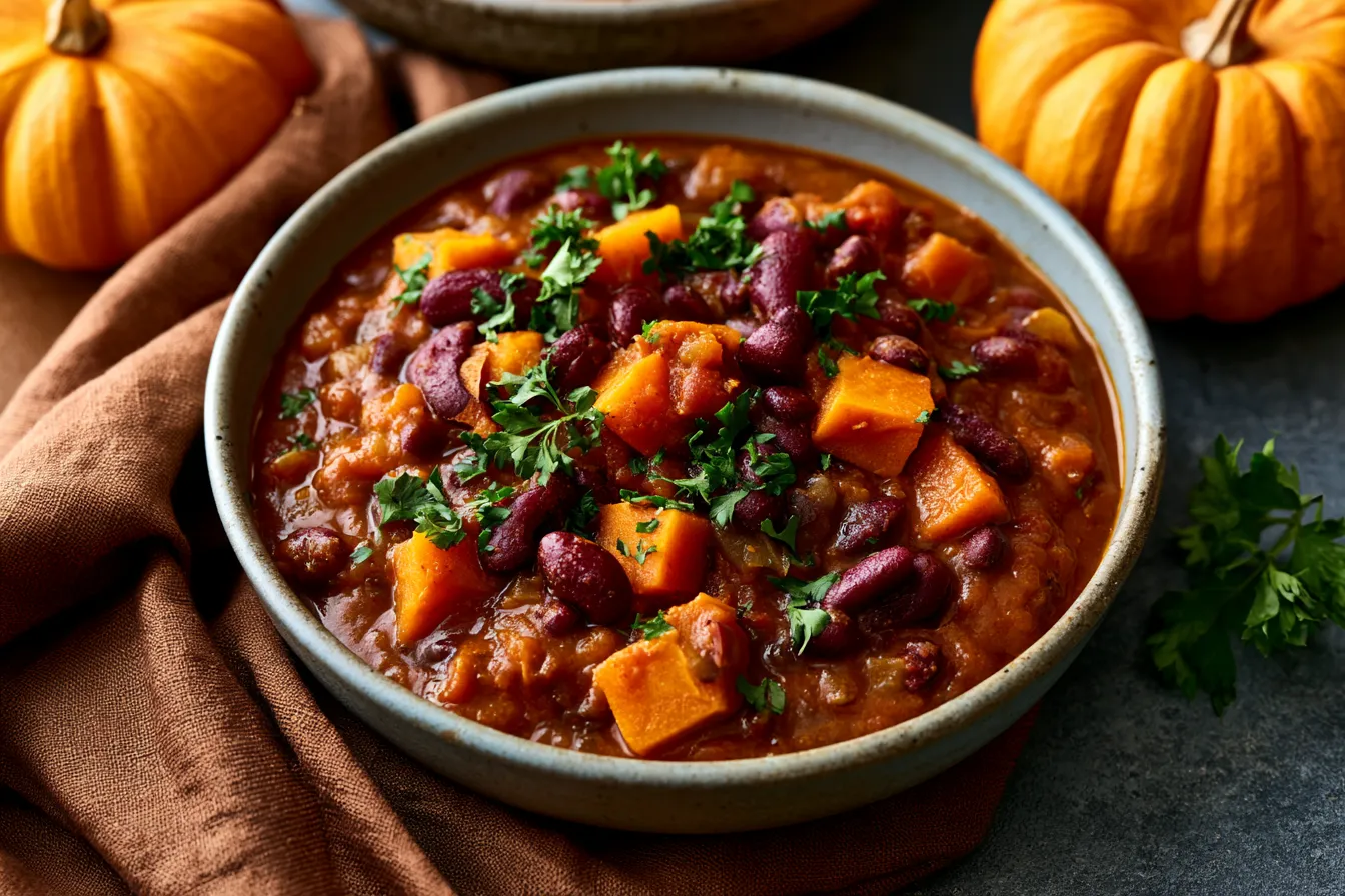 cozy crockpot pumpkin chili easy fall dinner recipe 3