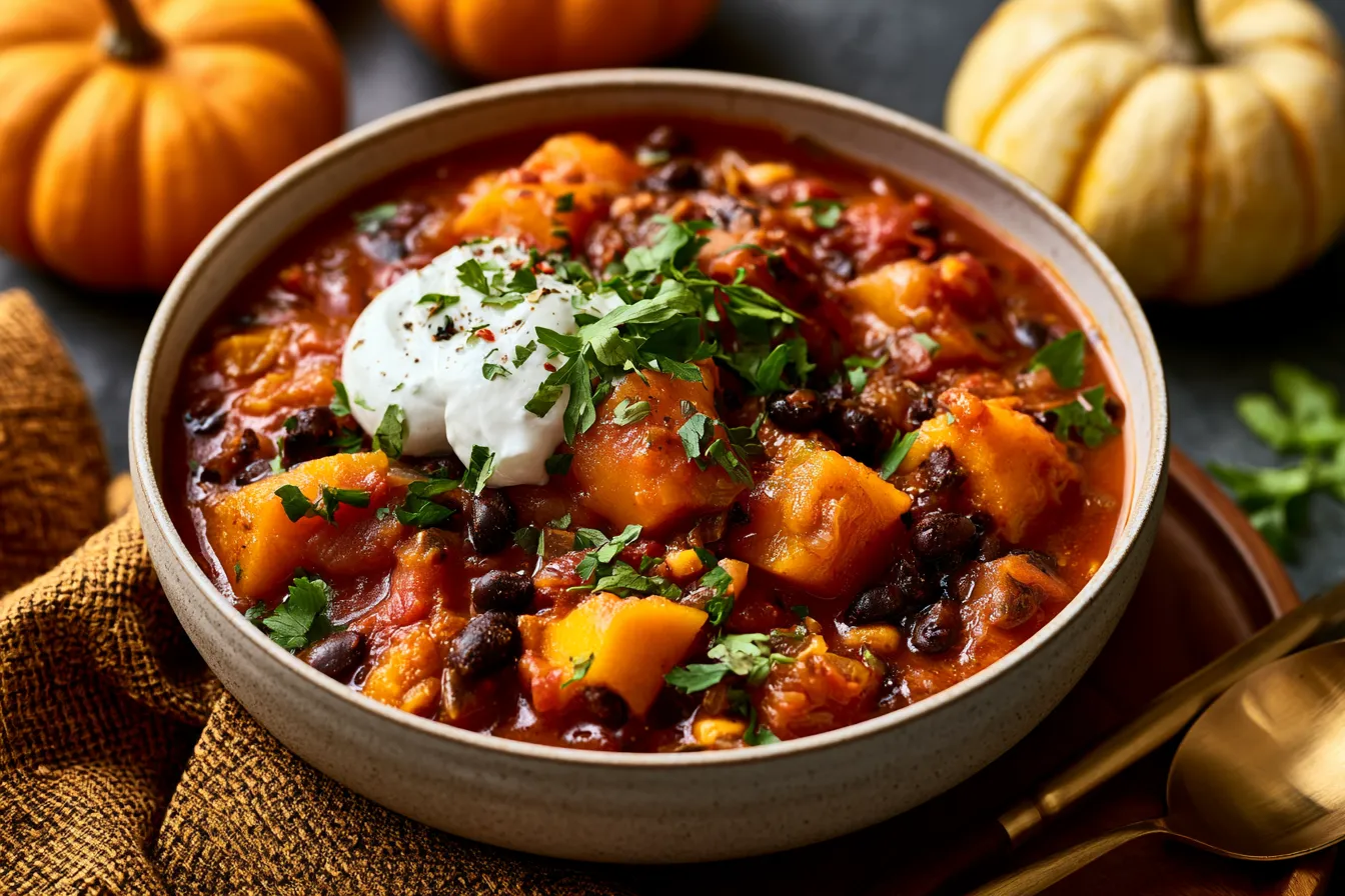 cozy crockpot pumpkin chili easy fall dinner recipe 4