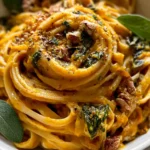Creamy Pumpkin Pasta in a Bowl