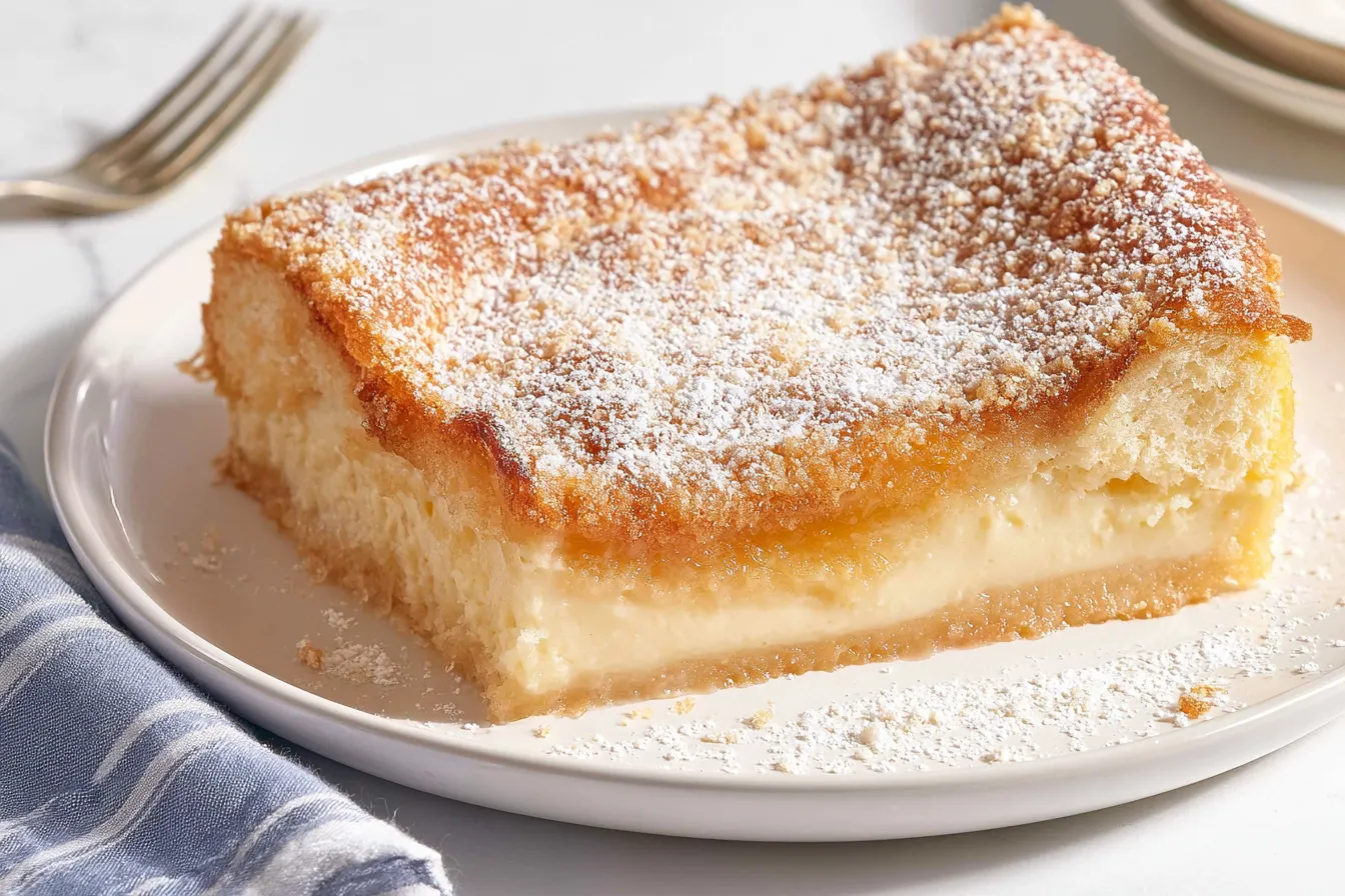 Crescent Roll Cheesecake Freshly Baked in a Dish