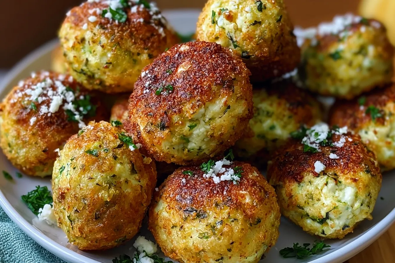 Crispy Zucchini-Feta Balls: An Irresistible Treat 4 Crispy Zucchini-Feta Balls