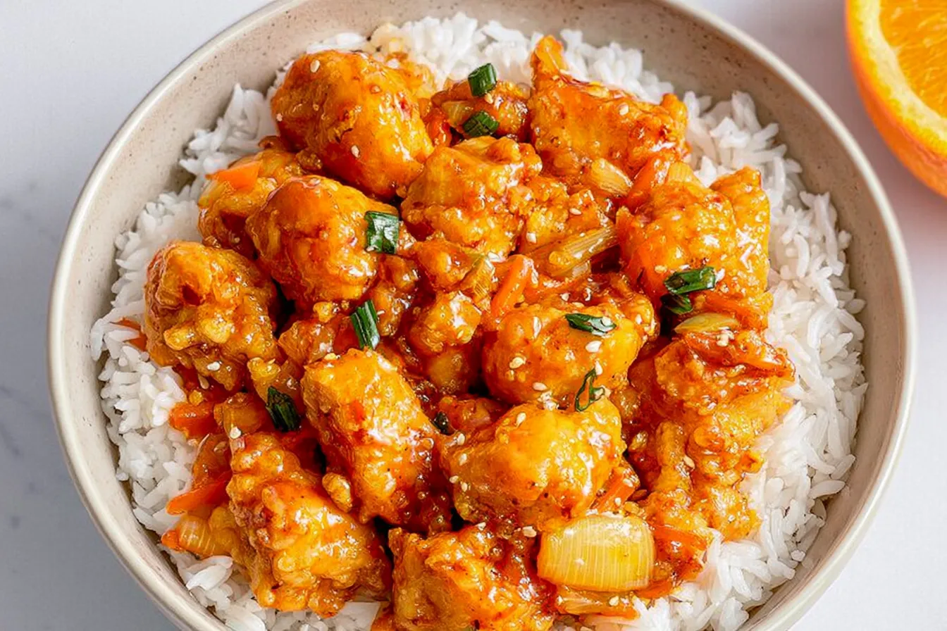 Crockpot Honey Orange Chicken 