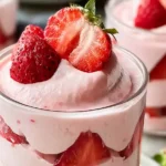 Delicious Eggless & Vegan Strawberry Mousse Bowl