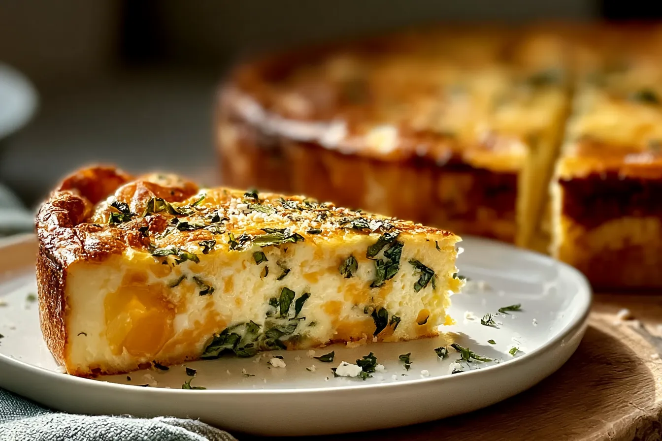 Dreamy Fluffy Crustless Quiche - Perfectly Creamy and Delicious