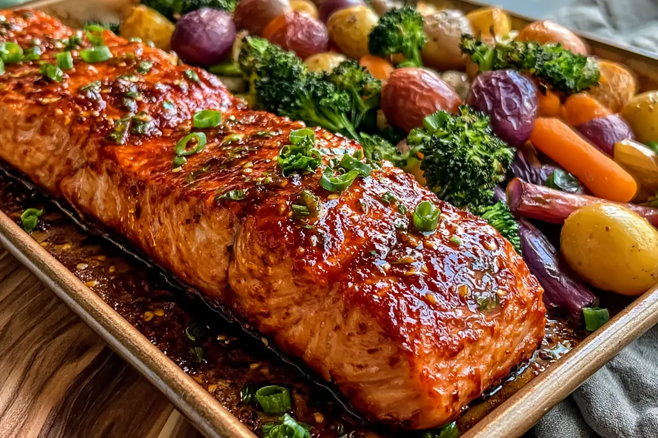 Easy Gochujang Glazed Salmon Sheet Pan Dinner: Quick Flavor! 4 Easy Gochujang Glazed Salmon Sheet Pan Dinner Ready in 30 Minutes