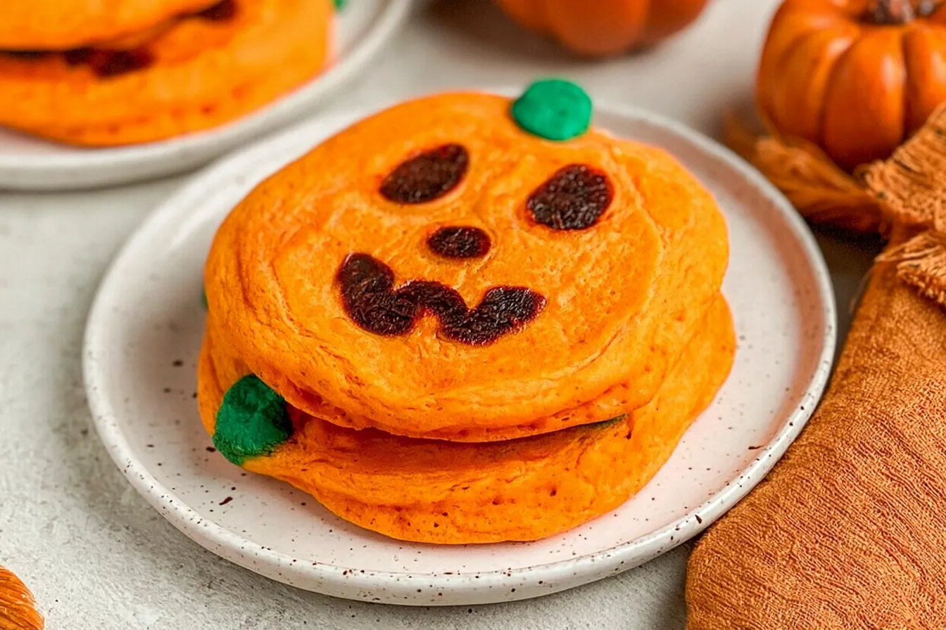 Easy Jack O Lantern Pancakes - Fun Halloween Breakfast