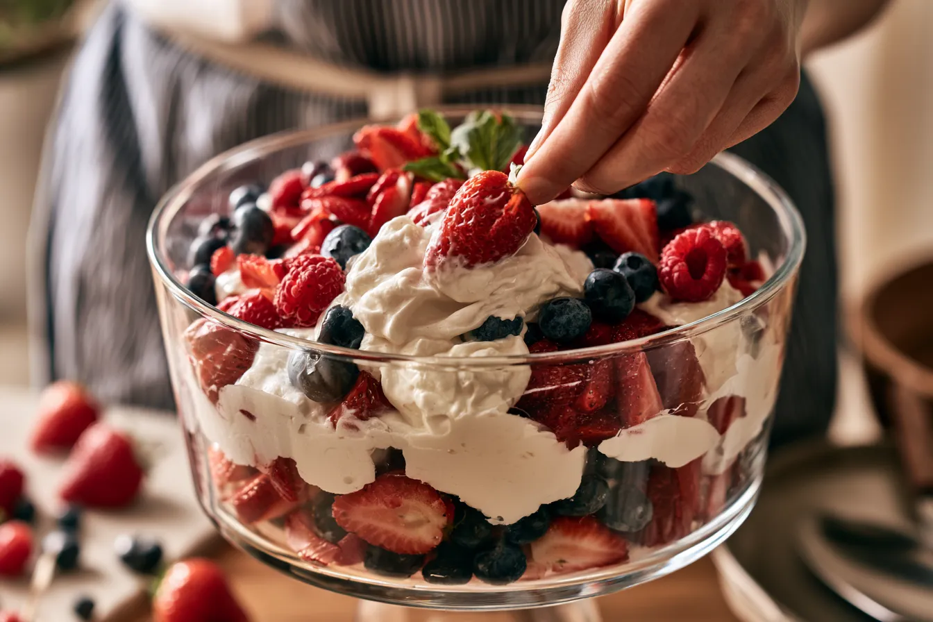 easy no bake berry trifle best labor day dessert 3