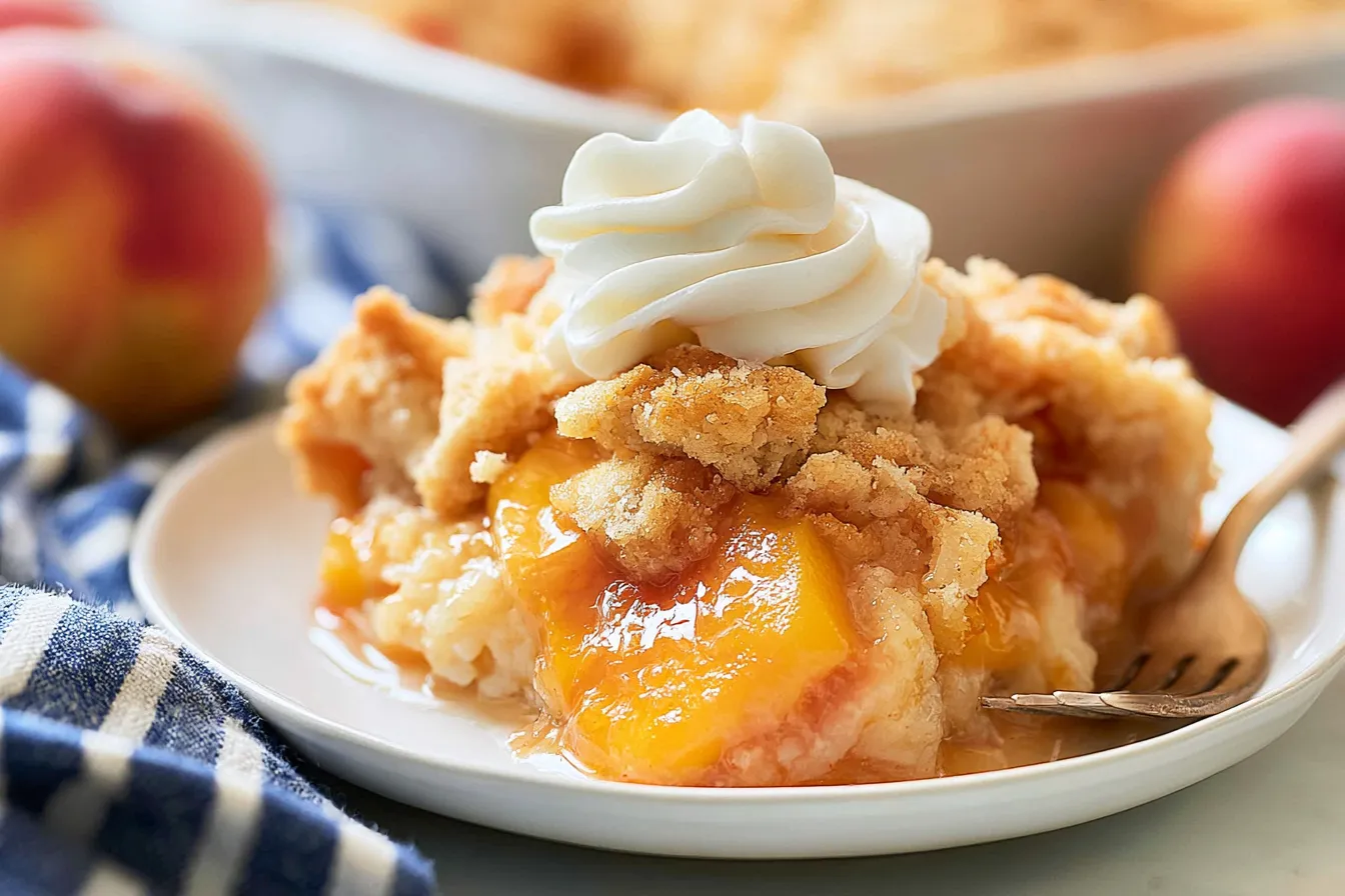 Easy Vegan Peach Cobbler 