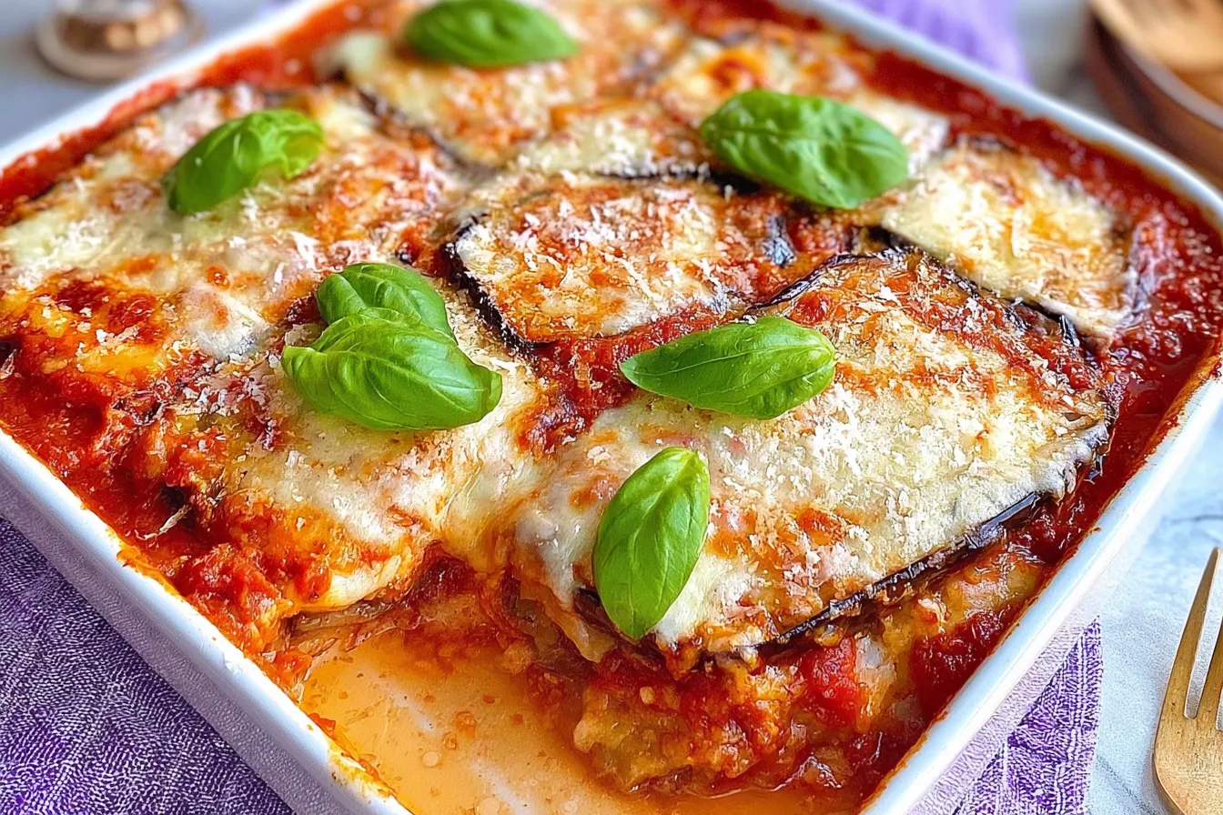 Eggplant Parmigiana - Deliciously Layered and Cheesy