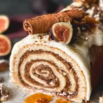 Delicious Fig and Cinnamon Roll Cake Freshly Baked
