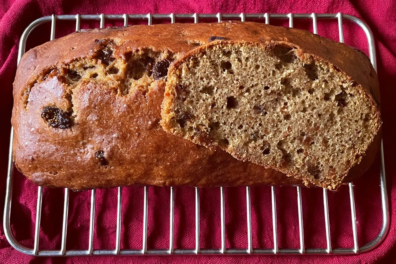 Homemade Fig and Date Bread Freshly Baked