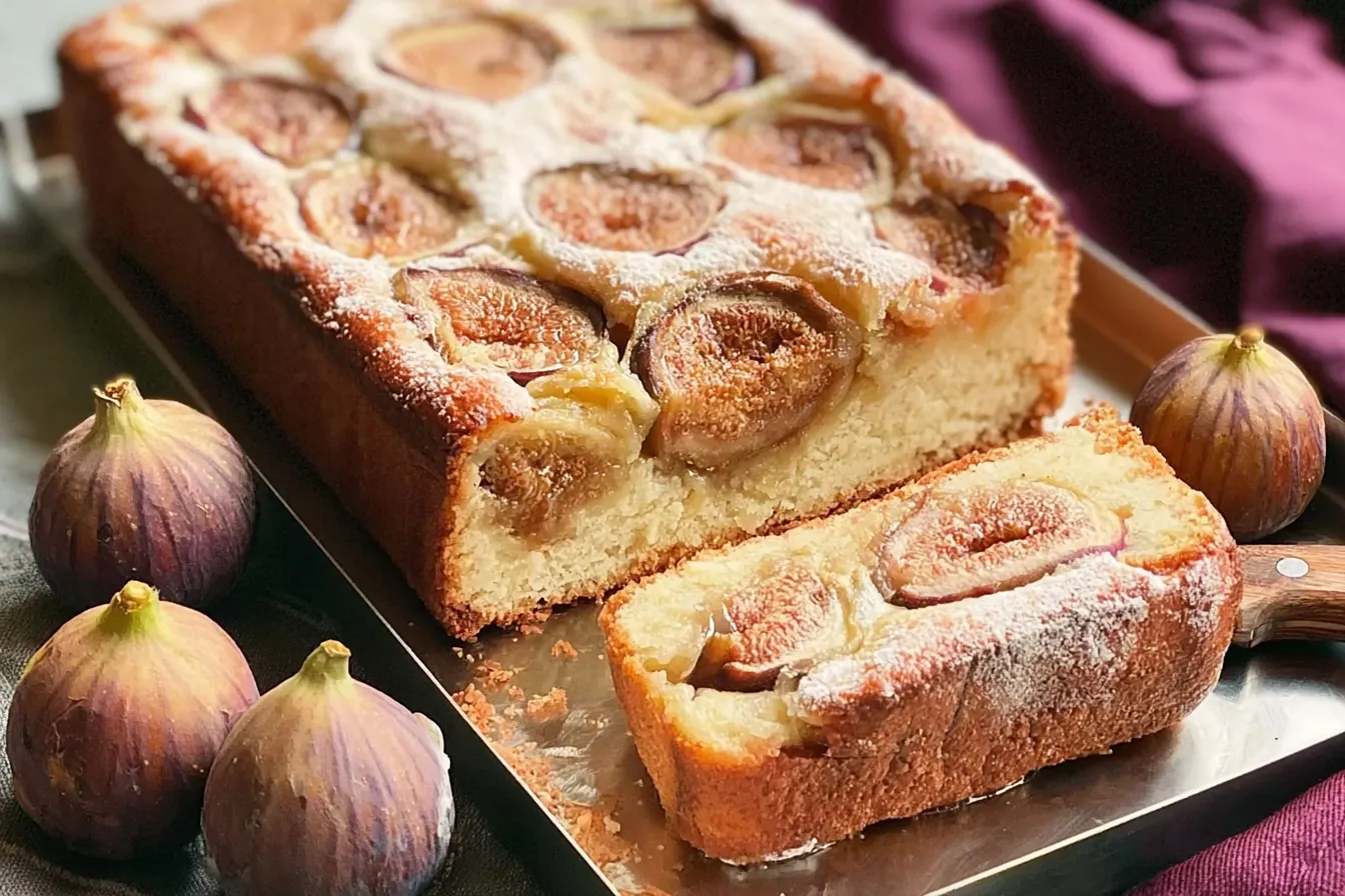Delicious Fig-Ricotta Cake Slice