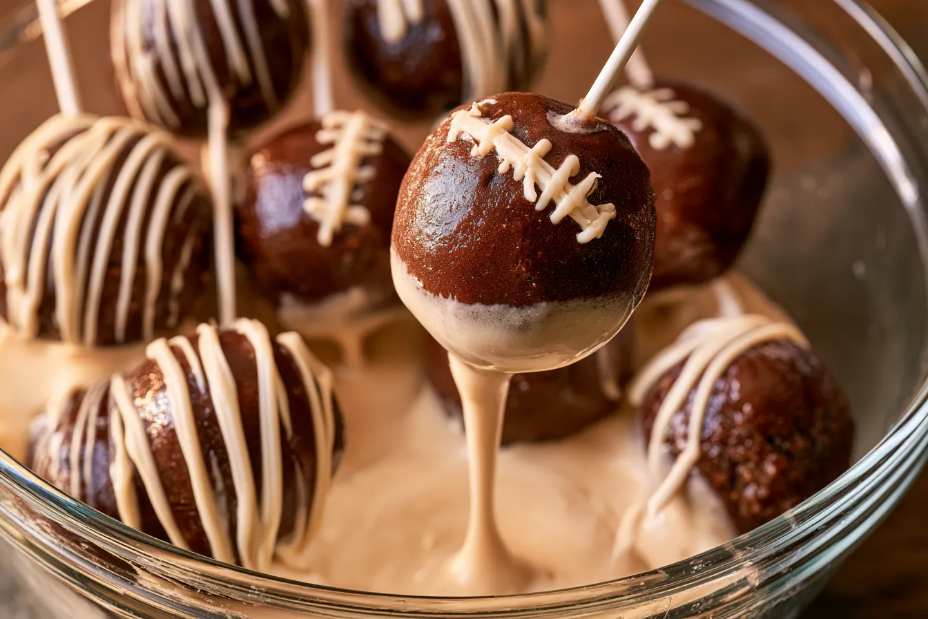Football Cake Pops Recipe Perfect for Game Day Treats! 4 football cake pops recipe perfect for game day with brown butter frosting 4