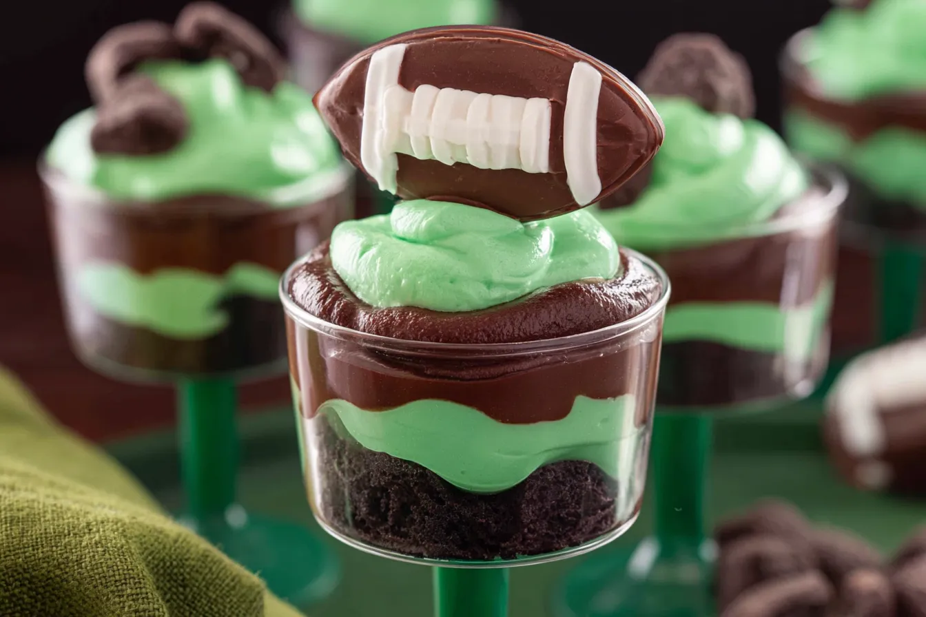 Football Themed Dirt Cups - Perfect Game Day Dessert