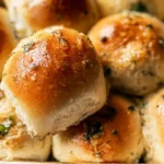 Golden Brown Garlic Bread Rolls Freshly Baked