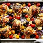 Delicious Greek Sheet Pan Chicken Ready to Serve