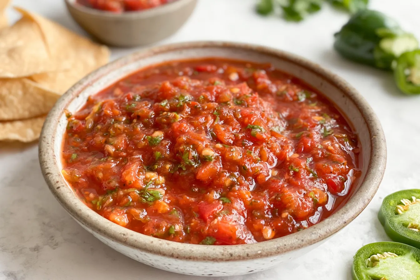 Vibrant Habanero Salsa Ready to Serve
