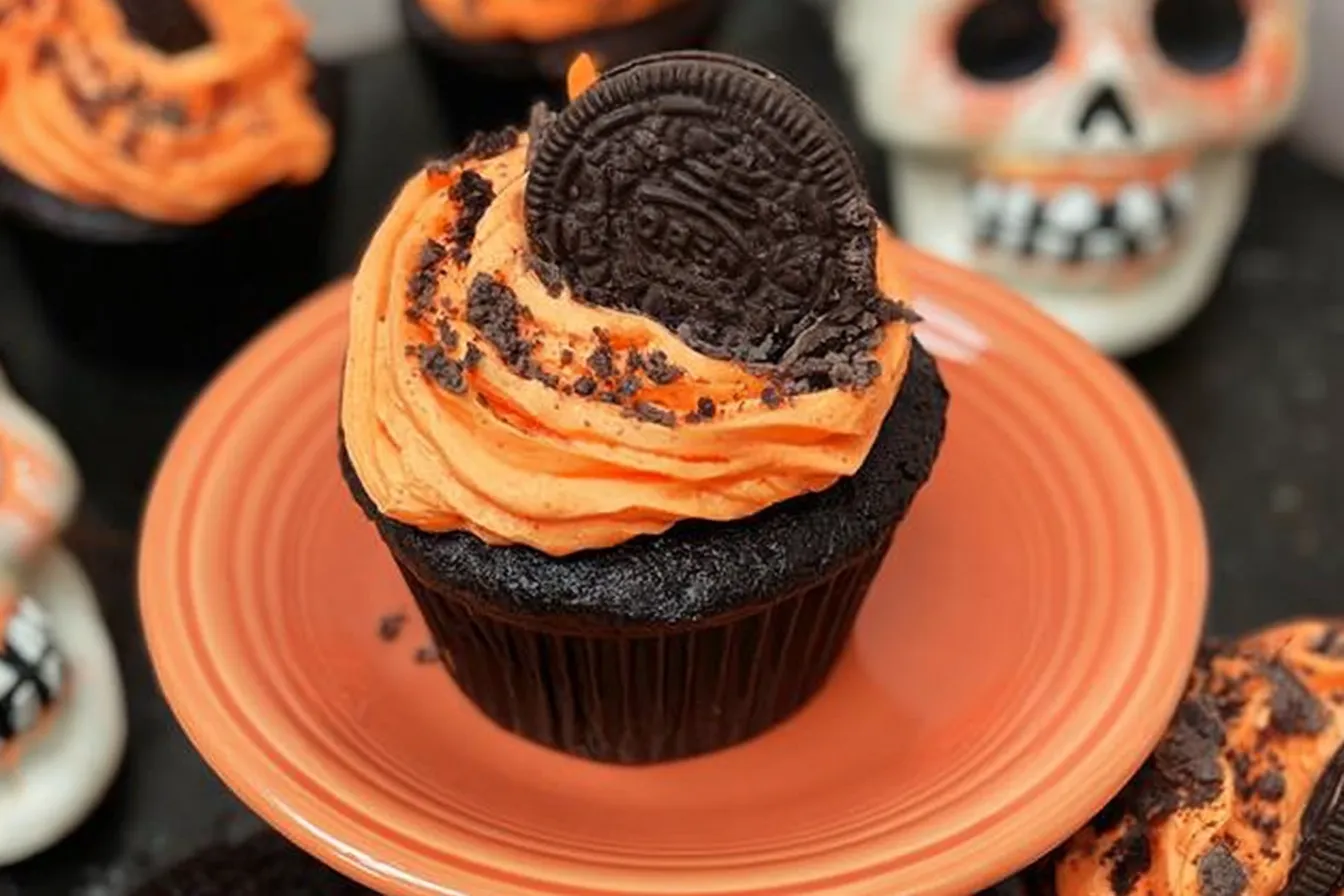 Halloween Oreo Cupcakes Ready for a Spooky Celebration