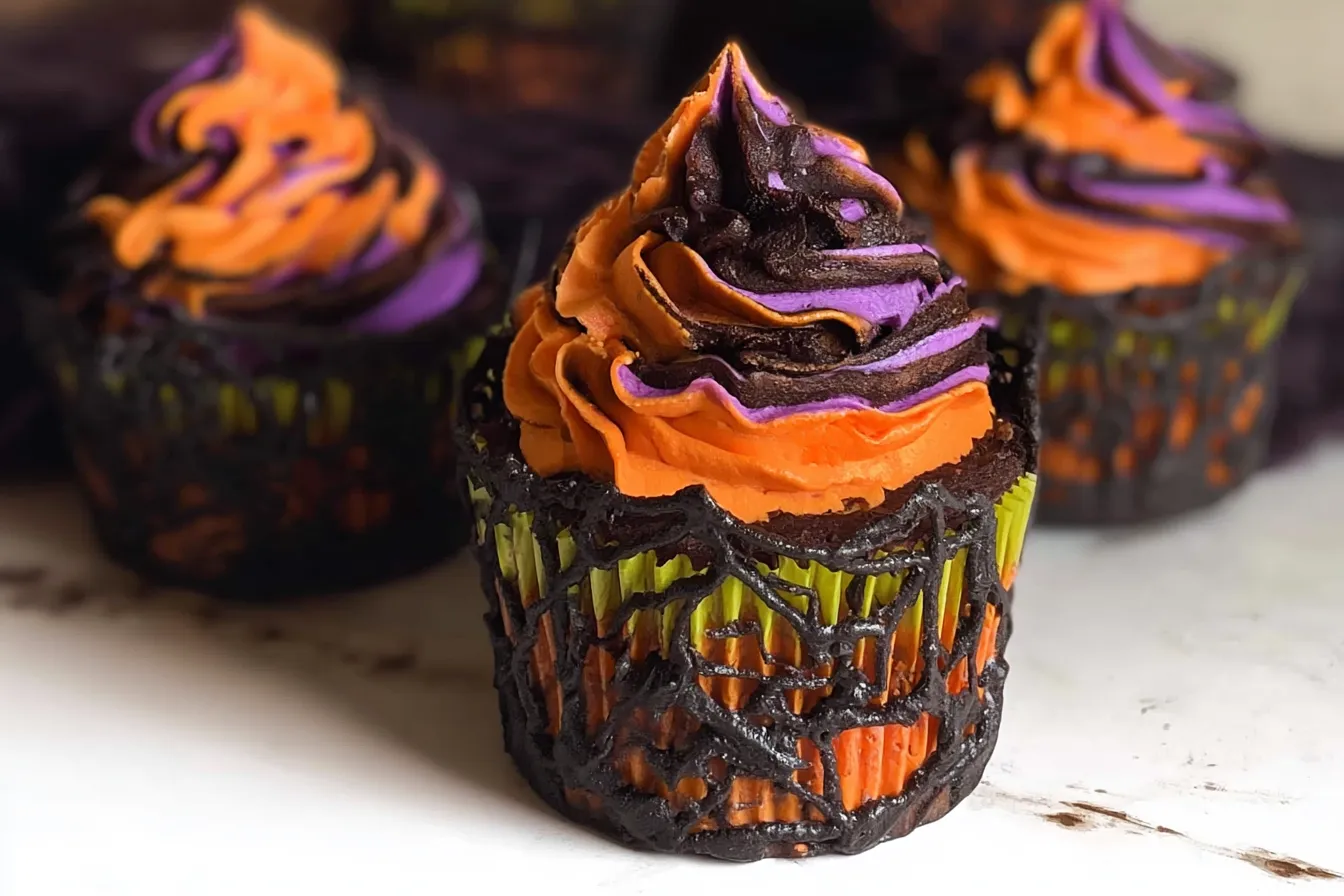 Halloween Swirled Cupcakes 