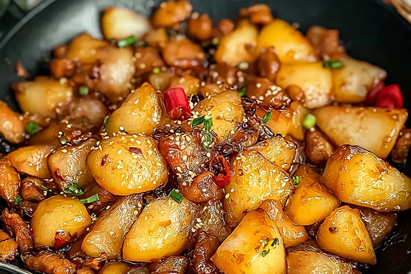 Delicious Hearty Pear Stir Fry Ready to Enjoy