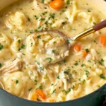 Homemade Chicken and Dumplings: Comfort Food at Its Best 14 Homemade Chicken and Dumplings served in a Bowl