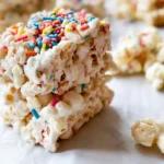 Delicious Homemade Funfetti Marshmallow Popcorn Treats